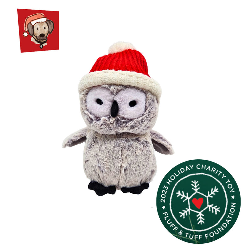 Fluff & Tuff Frosty Owl (Christmas 2023) Durable Plush Dog Toy
