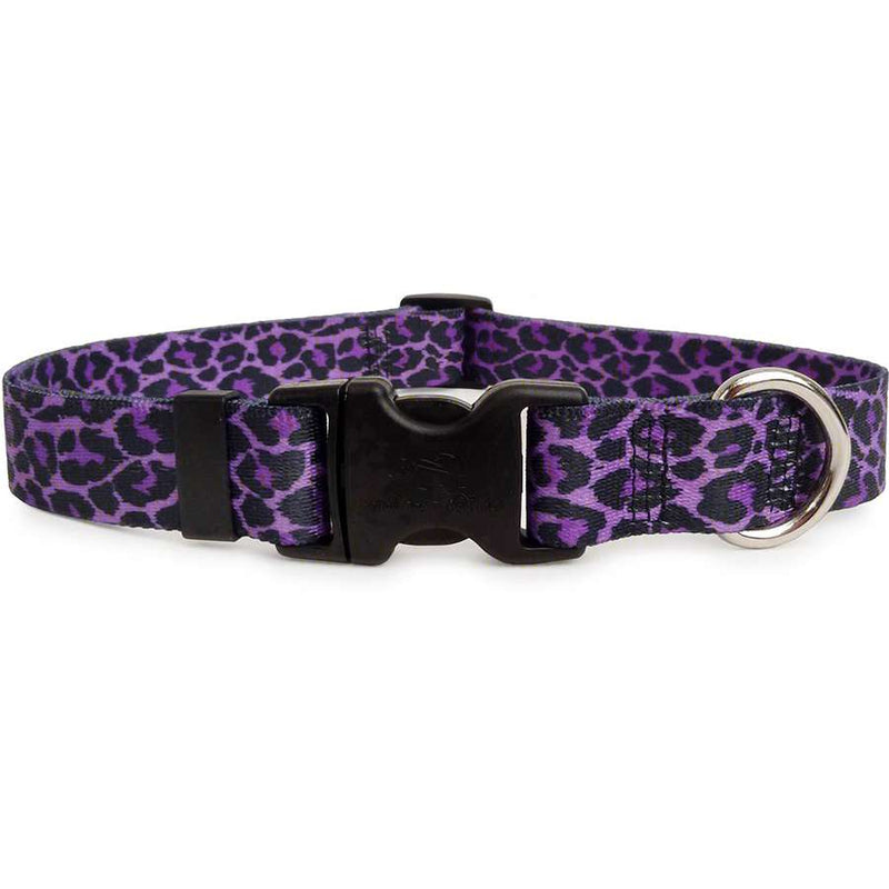 Purple Leopard Print Dog Collar- USA made