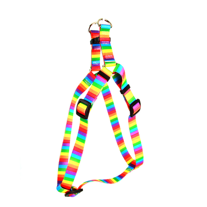 Rainbow Pride Stripe Step-In Dog Harness