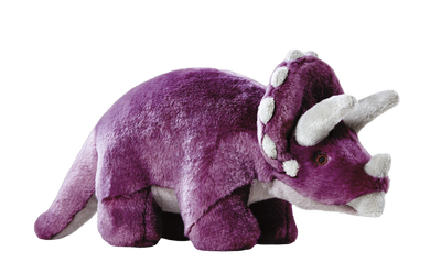 Fluff & Tuff Charlie Triceratops- durable plush toy for dogs