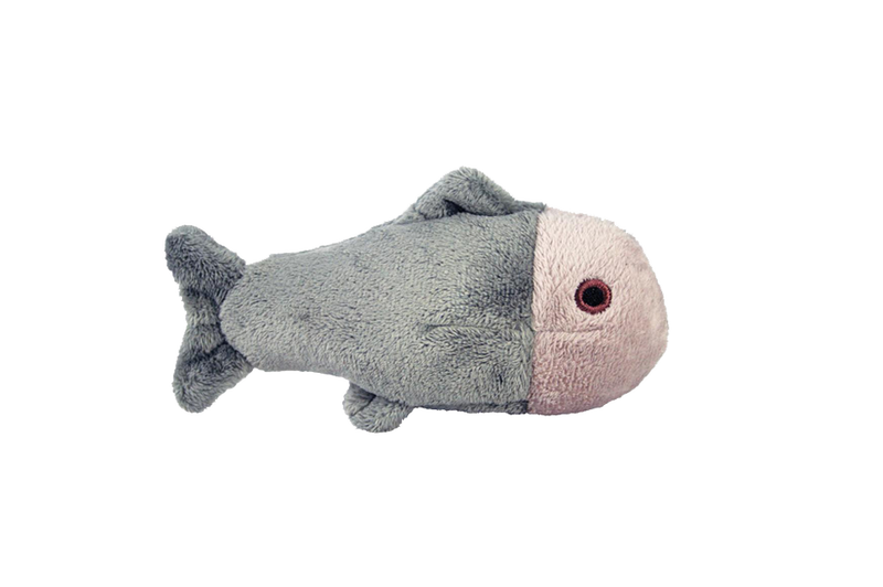Fluff & Tuff  Squeakerless Small Guppy Fish- durable plush dog toy