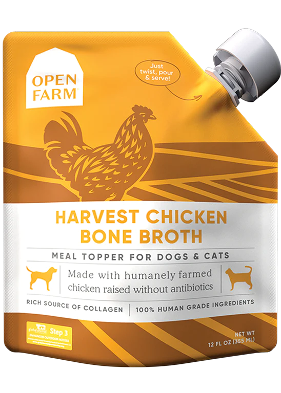Open Farm Harvest Chicken Bone Broth for Cats & Dogs