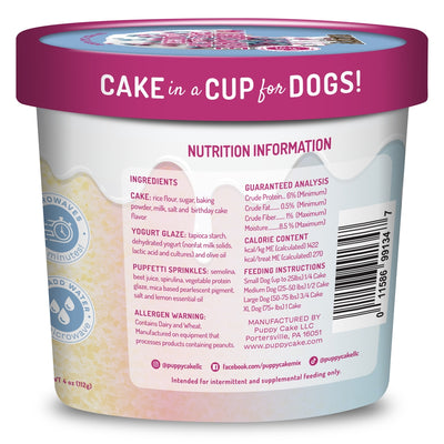 Cuppy Cake Microwave Cake (in a cup) Mix for Dogs - MADE IN USA