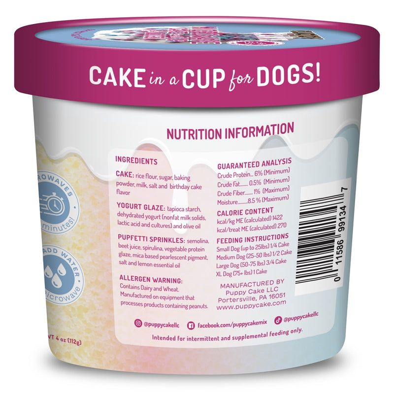 Cuppy Cake Microwave Cake (in a cup) Mix for Dogs - MADE IN USA