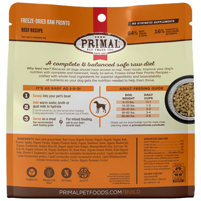 Primal Pronto Complete Freeze-Dried Raw  Recipe