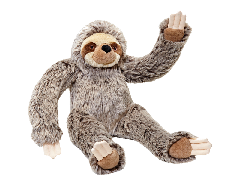 Fluff & Tuff Tico Sloth: Durable Plush Dog Toy