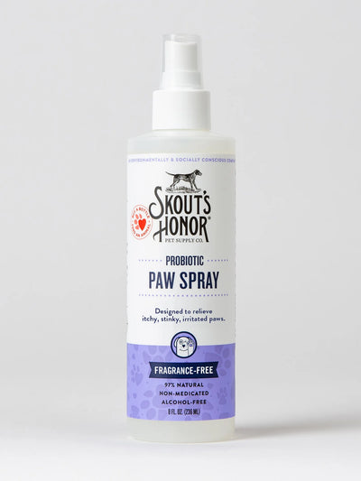 Skout's Honor Probiotic Paw Spray for dogs- hypoallergenic