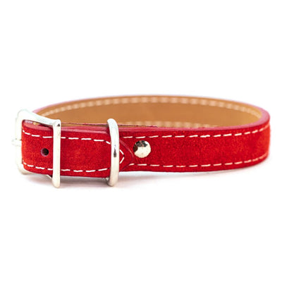 Saratoga Suede Luxury Leather Collar