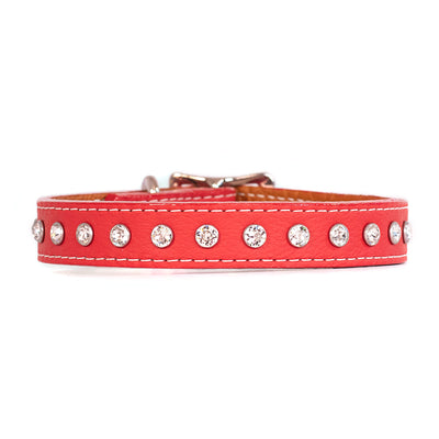 Tuscan Genuine Crystal Leather Collar