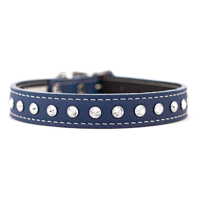 Tuscan Genuine Crystal Leather Collar