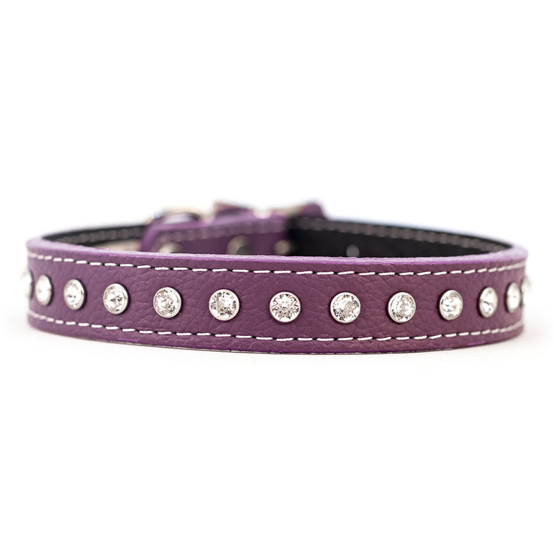 Tuscan Genuine Crystal Leather Collar