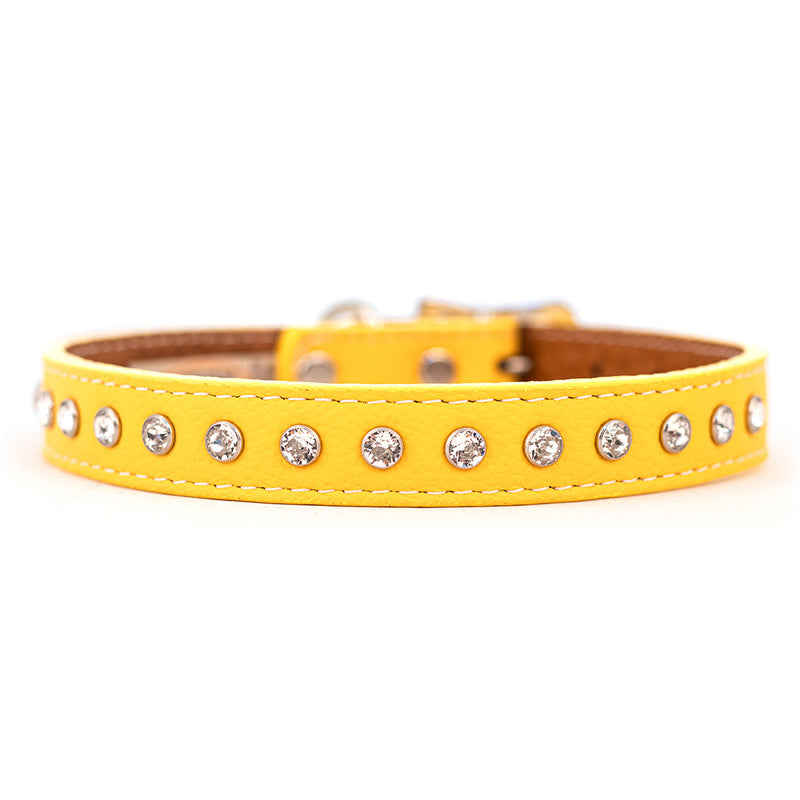 Tuscan Genuine Crystal Leather Collar Medium