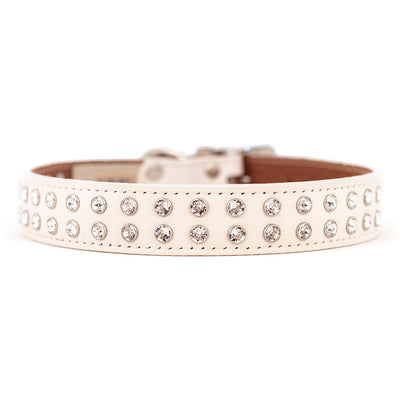 Tuscan Genuine Crystal Large Leather Collar