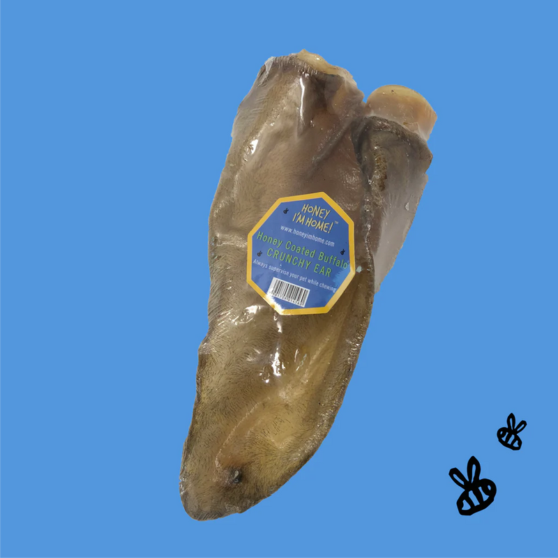 Crunchy Honey Coated Buffalo Ears for dogs