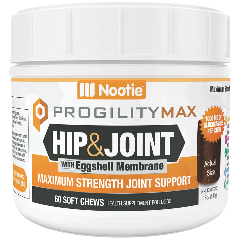 Progility Hip & Joint Support Max XLarge 60 count Supplement Chews for Dogs