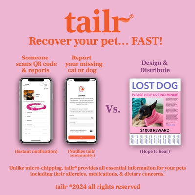 Tailr QR Code Pet Tag