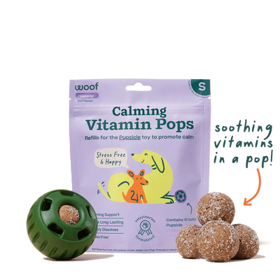 Woof Calming Vitamin Pops- refill treats for Pupsicle Interactive Dog Toy