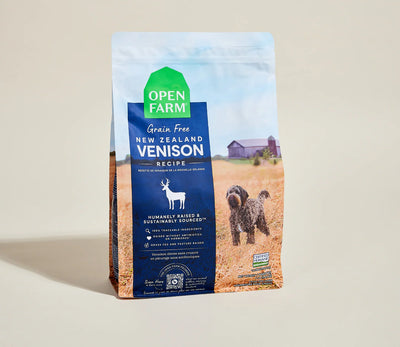 Grain-free venison dog food made with pasture-raised, grass-fed venison and superfoods