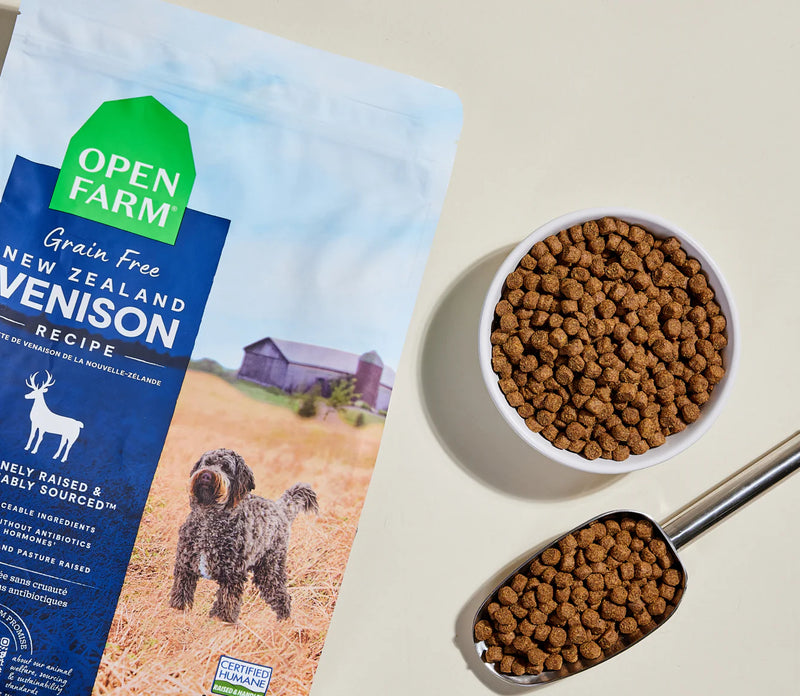 Nutrient-dense venison dog food for puppies, adult, and senior dogs with holistic nutrition