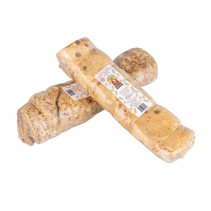 Barking Buddha LARGE Peanut Butter Beef Cheek Roll for Dogs
