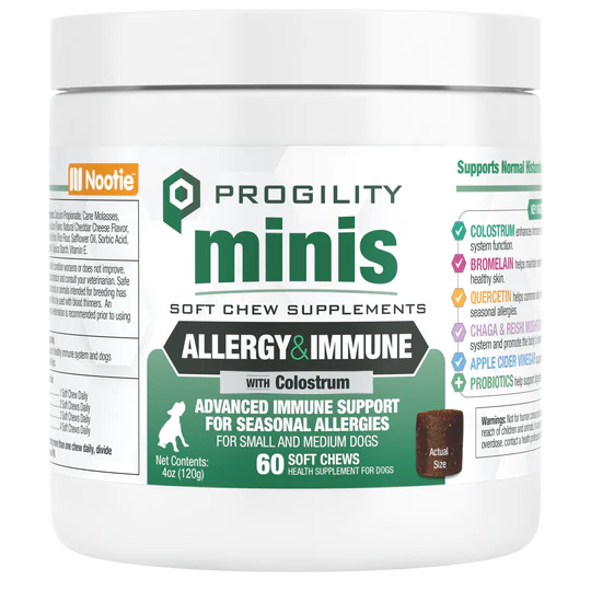 Progility Allergy Relief MINIS (Soft Chews) for Dogs 60 count