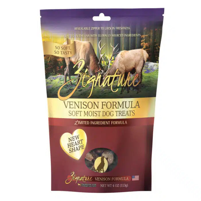 Zignature Soft Treats GF Venison Recipe for Dogs