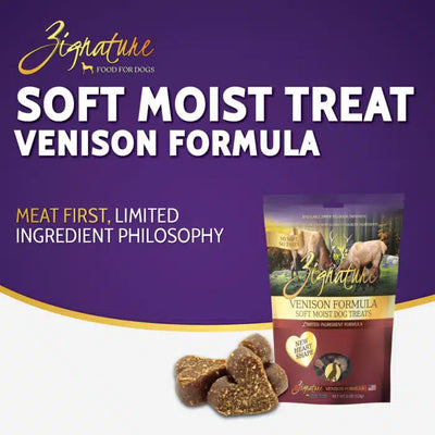 Zignature Soft Treats GF Venison Recipe for Dogs