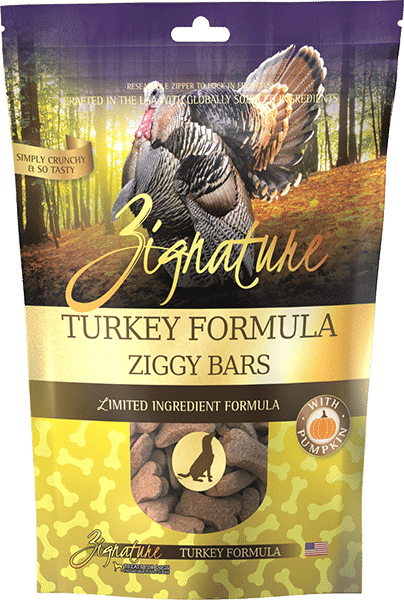 Zignature Ziggy Bars GF Turkey Formula for Dogs