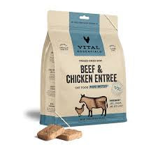 Vital Essentials Freeze Dried Raw Beef & Chicken Entree Mini Patties for Cats 8.0 oz.