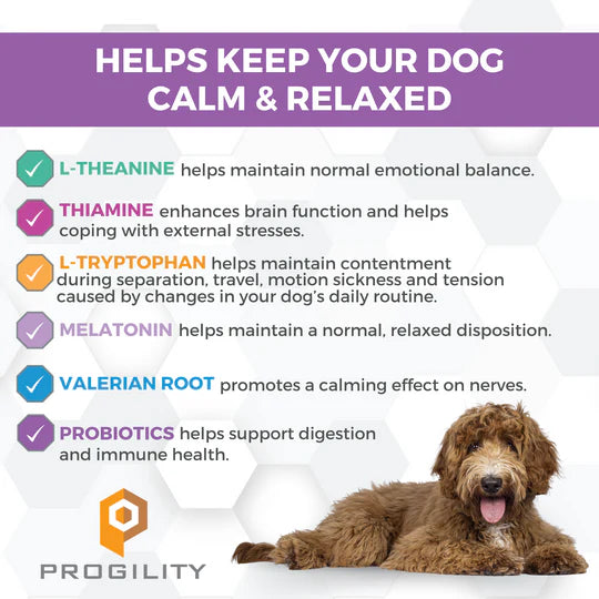 Nootie Progility Calming Aid Supplement 90 Count for Dogs