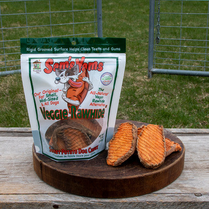 Sam’s Yams Veggie Rawhide Vegan Sweet Potato Treats for Dogs