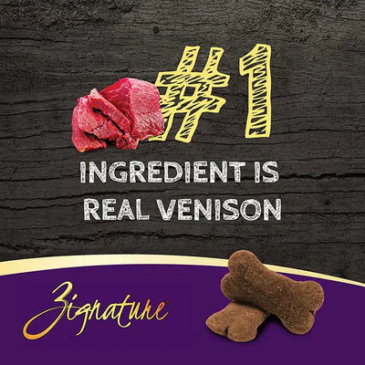 Zignature Ziggy Bar GF Venison Recipe Treats for Dogs