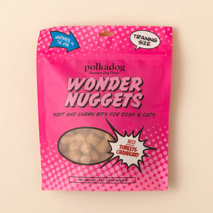 PolkaDog Wonder Nuggets Training Treats for Dogs - Turkey & Cranberry