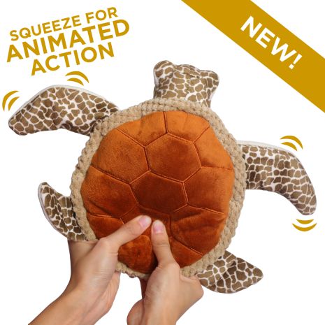 Tall Tails Animated Interactive Dog Toy- Sea Turtle