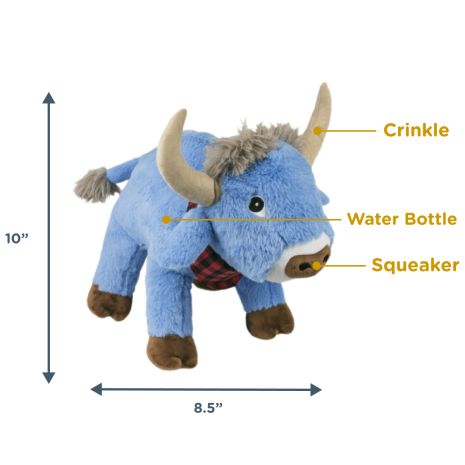 Tall Tails Ox- Crunchy Blue Durable Dog Toy