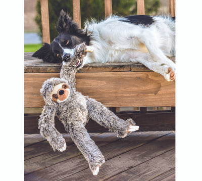 Fluff & Tuff Tico Sloth: Durable Plush Dog Toy