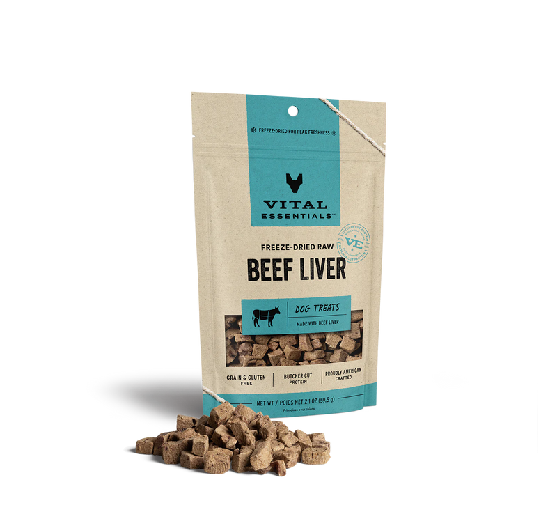 Vital Essentials Freeze Dried Beef Liver Treats for Dogs 15.0 oz