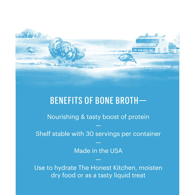 Honest Kitchen Instant Turkey Bone Broth  for Dogs