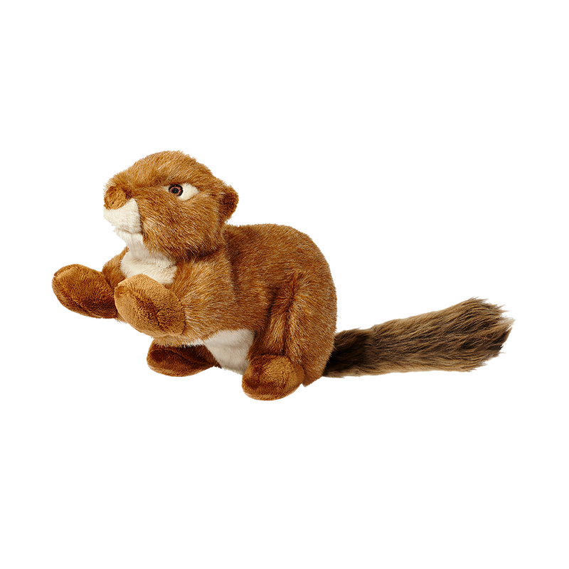 Fluff & Tuff Red Squirrel "Squeaker-less" Plush Dog Toy