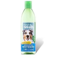 Tropiclean Fresh Breath water additive for dogs- advanced whitening