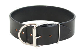 Tuff Stuff Extra Wide Leather Dog Collar- 2" wide