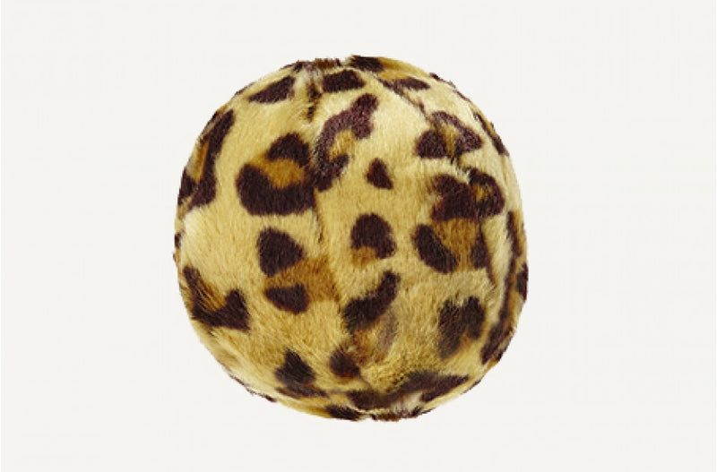 Fluff & Tuff - Leopard Ball-Plush Dog Toy Small