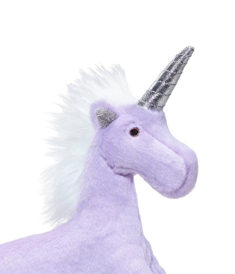 Fluff & Tuff Violet Unicorn- durable plush toy for dogs