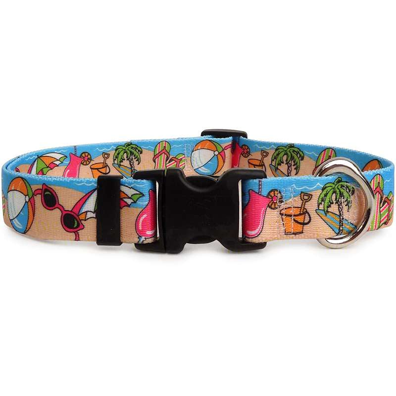 Sea Theme Beach Party Dog Collar- adjustable or martingale
