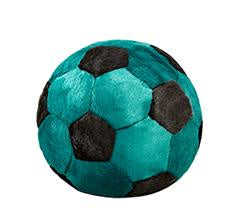 Fluff & Tuff Teal Soccer Ball Plush Large Dog Toy