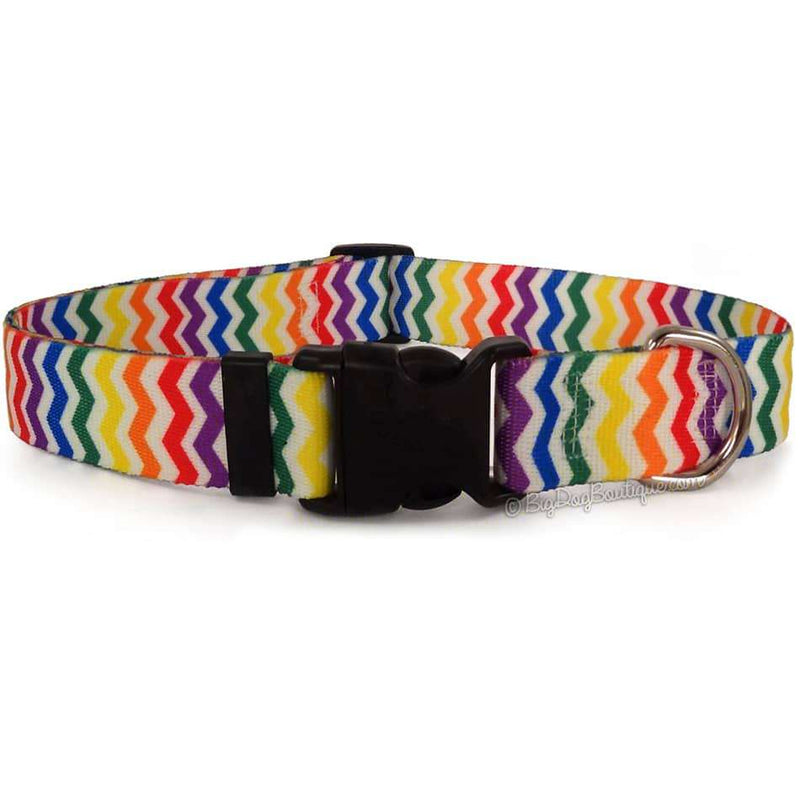 Candy Stripe Chevron Dog Collar