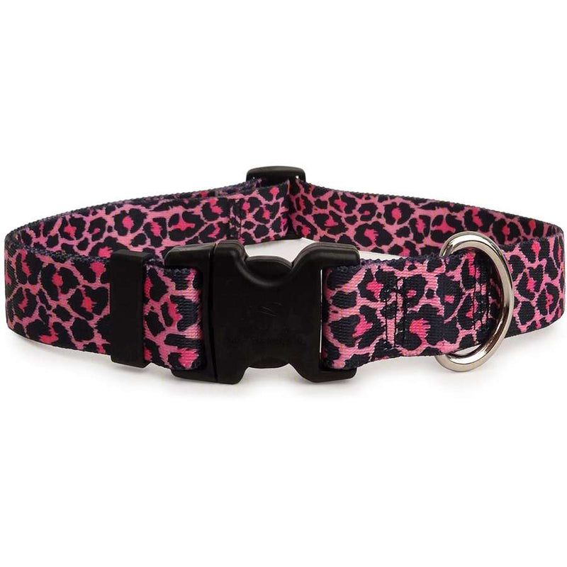 Pink Leopard Print Adjustable or Martingale Dog Collar