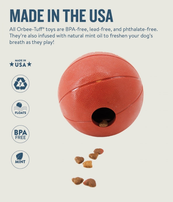 Planet Dog Orbee Tuff Basketball-  durable dog ball