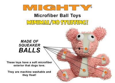 Mighty Microfiber Pink Pig Ball Durable Dog Toy
