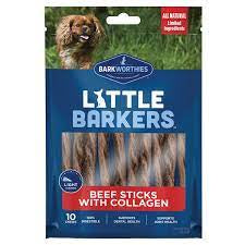 Barkworthies Little Barkers Beef Sticks (10) with Collagen for Dogs